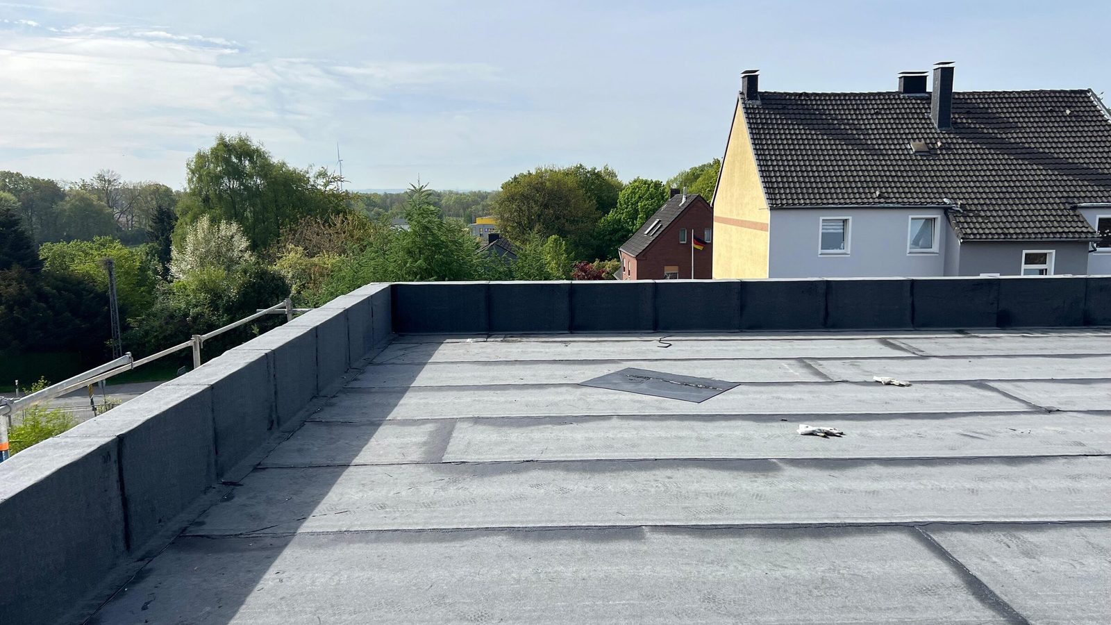 Flachdachsanierung Erkenschwick – Baustellenfoto